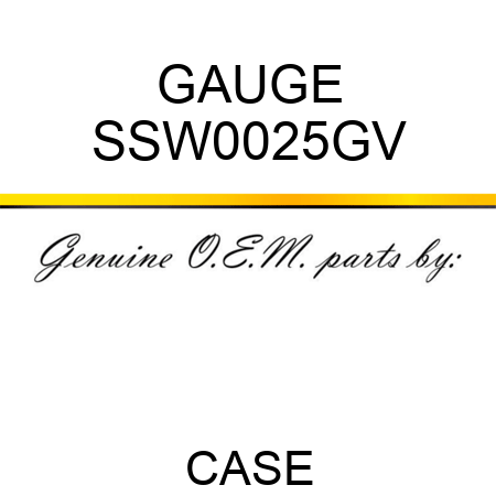 GAUGE SSW0025GV