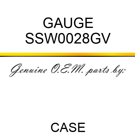 GAUGE SSW0028GV
