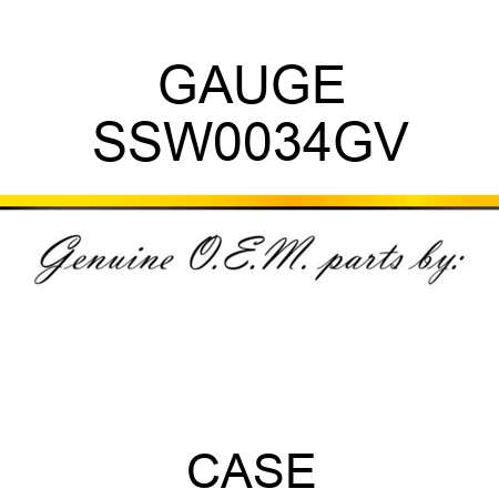 GAUGE SSW0034GV