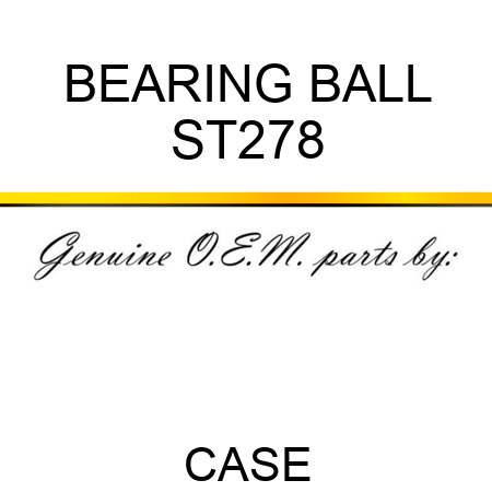 BEARING, BALL ST278