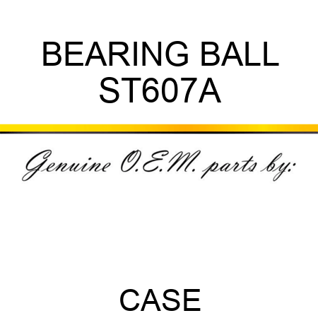 BEARING, BALL ST607A