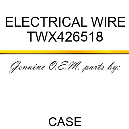 ELECTRICAL WIRE TWX426518
