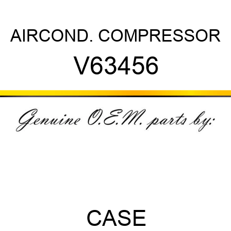 AIRCOND. COMPRESSOR V63456