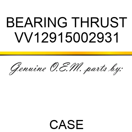 BEARING, THRUST VV12915002931
