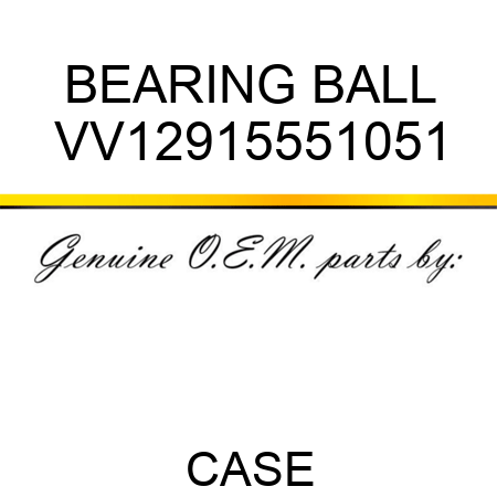BEARING, BALL VV12915551051