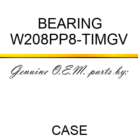 BEARING W208PP8-TIMGV