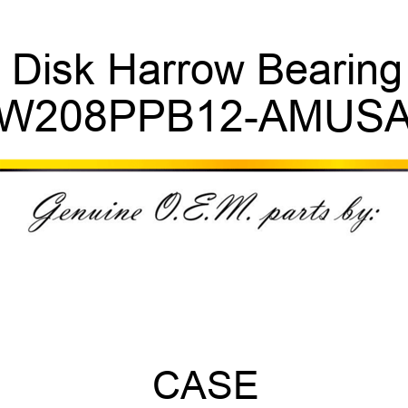Disk Harrow Bearing W208PPB12-AMUSA