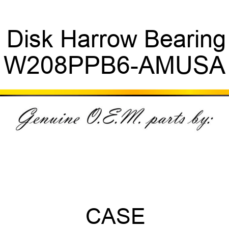 Disk Harrow Bearing W208PPB6-AMUSA