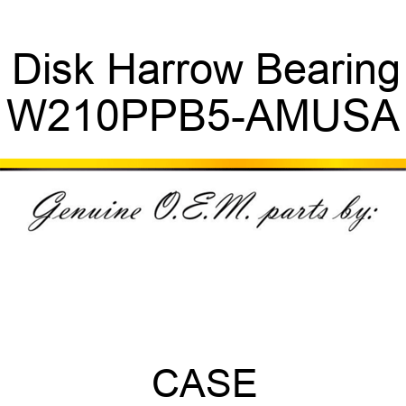 Disk Harrow Bearing W210PPB5-AMUSA