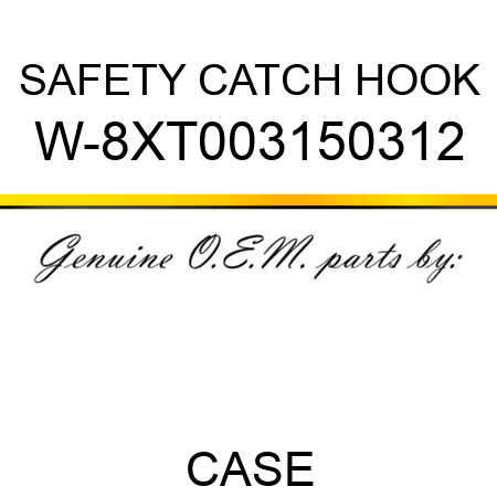 SAFETY CATCH HOOK W-8XT003150312