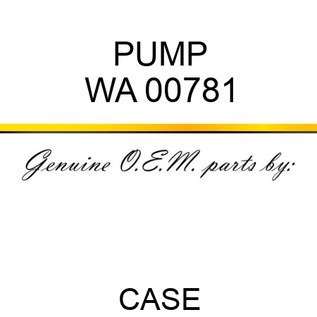 PUMP WA 00781
