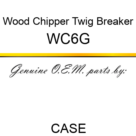 Wood Chipper Twig Breaker WC6G