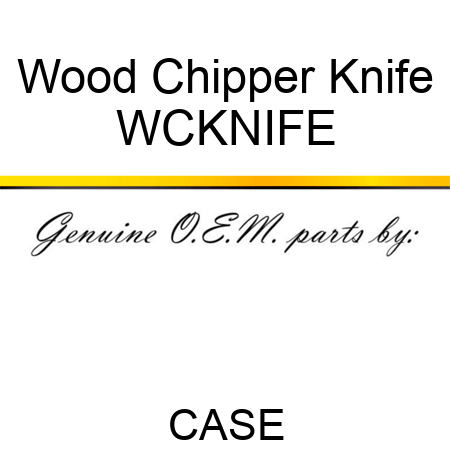 Wood Chipper Knife WCKNIFE
