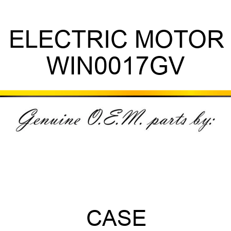 ELECTRIC MOTOR WIN0017GV