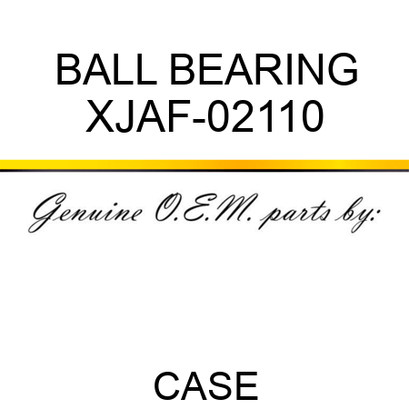 BALL BEARING XJAF-02110