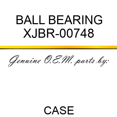 BALL BEARING XJBR-00748