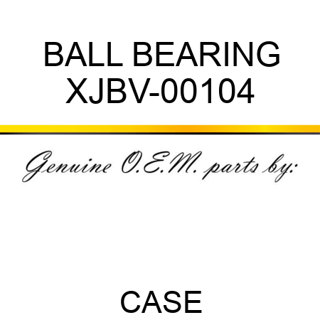 BALL BEARING XJBV-00104