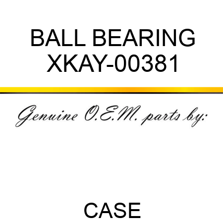 BALL BEARING XKAY-00381