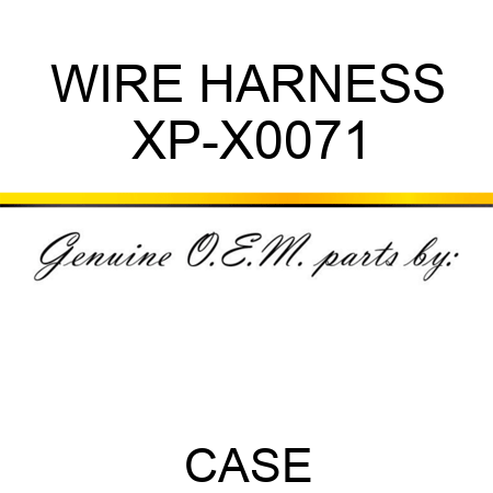 WIRE HARNESS XP-X0071