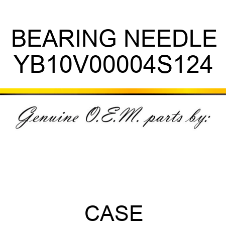 BEARING, NEEDLE YB10V00004S124