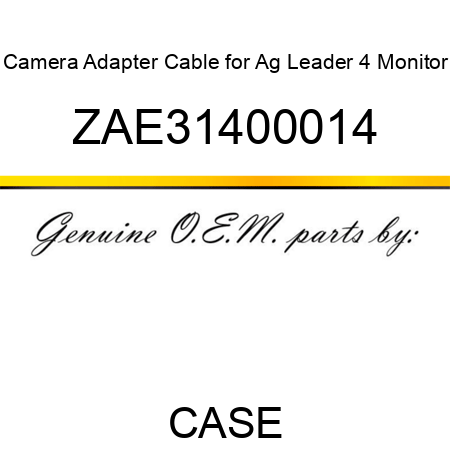 Camera Adapter Cable for Ag Leader 4 Monitor ZAE31400014