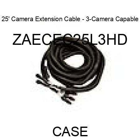 25' Camera Extension Cable - 3-Camera Capable ZAECEC25L3HD