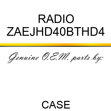 RADIO ZAEJHD40BTHD4