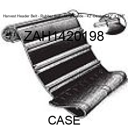 Harvest Header Belt - Rubber Slat - No V-Guide - 42’ Center - 42" x 198" ZAH1420198