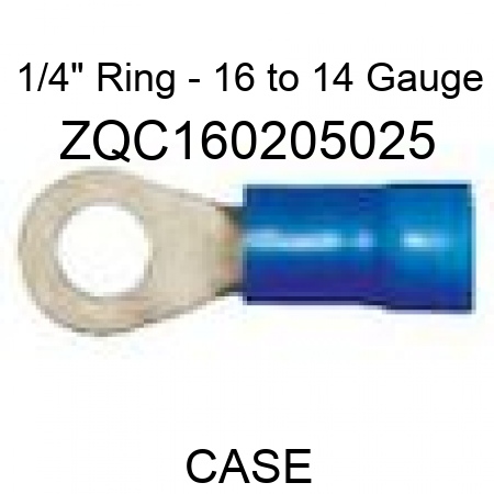 1/4" Ring - 16 to 14 Gauge ZQC160205025
