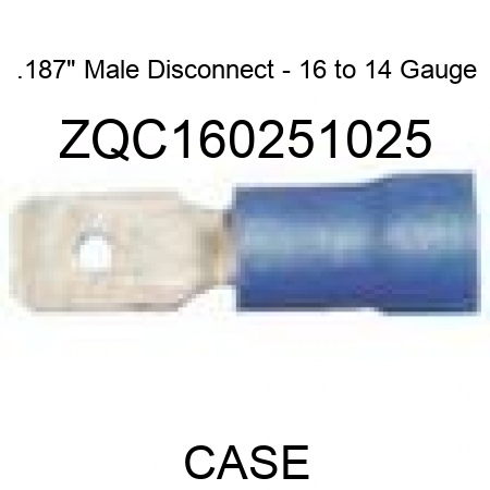 .187" Male Disconnect - 16 to 14 Gauge ZQC160251025