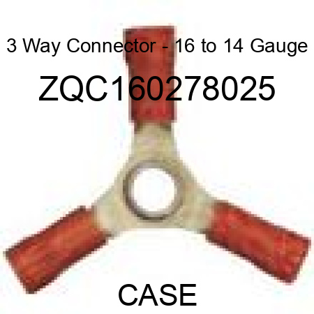 3 Way Connector - 16 to 14 Gauge ZQC160278025