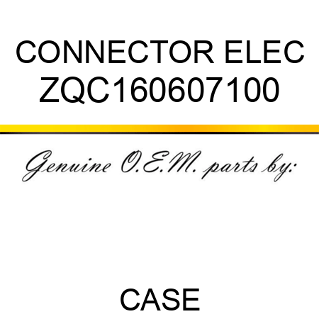 CONNECTOR, ELEC ZQC160607100
