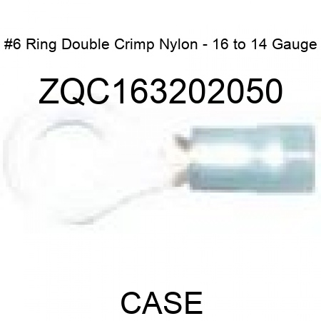 #6 Ring Double Crimp Nylon - 16 to 14 Gauge ZQC163202050