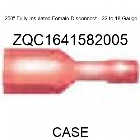 .250" Fully Insulated Female Disconnect - 22 to 18 Gauge ZQC1641582005