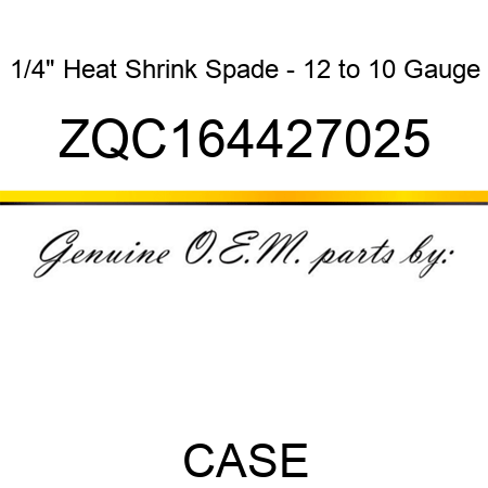 1/4" Heat Shrink Spade - 12 to 10 Gauge ZQC164427025