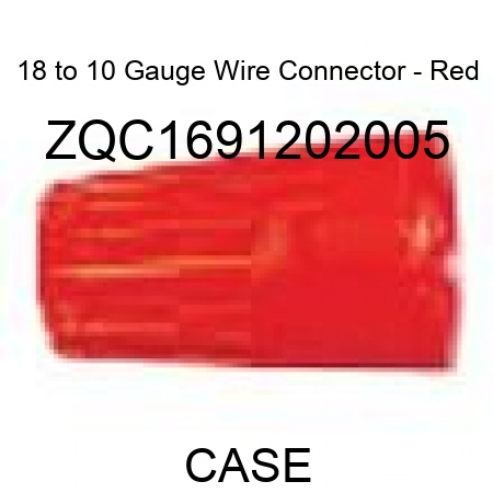 18 to 10 Gauge Wire Connector - Red ZQC1691202005