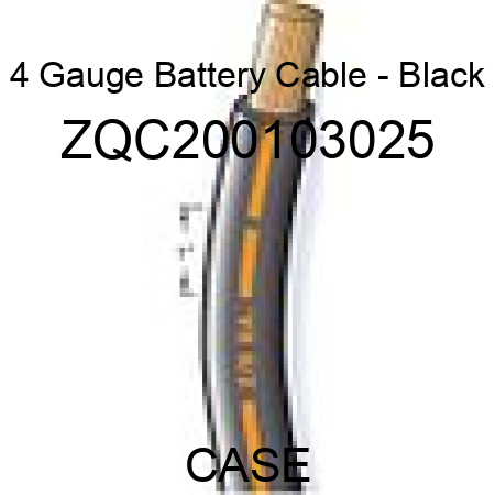 4 Gauge Battery Cable - Black ZQC200103025