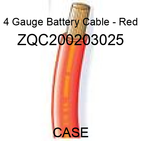 4 Gauge Battery Cable - Red ZQC200203025