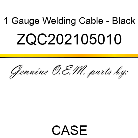 1 Gauge Welding Cable - Black ZQC202105010