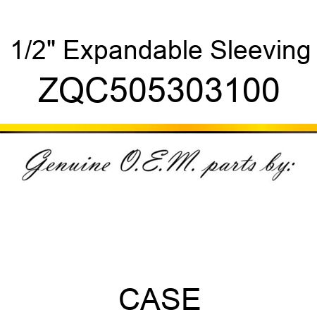 1/2" Expandable Sleeving ZQC505303100