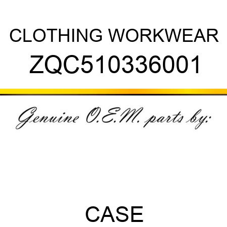 CLOTHING, WORKWEAR ZQC510336001