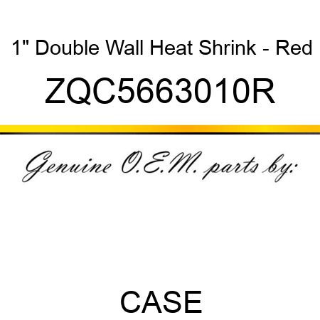 1" Double Wall Heat Shrink - Red ZQC5663010R