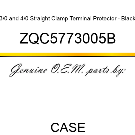 3/0 and 4/0 Straight Clamp Terminal Protector - Black ZQC5773005B