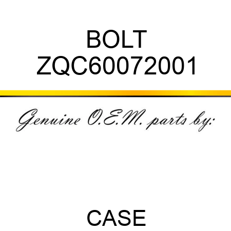 BOLT ZQC60072001