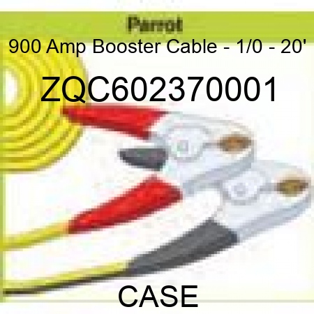 900 Amp Booster Cable - 1/0 - 20' ZQC602370001