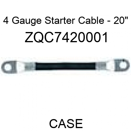4 Gauge Starter Cable - 20" ZQC7420001
