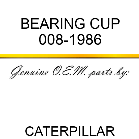 BEARING CUP 008-1986