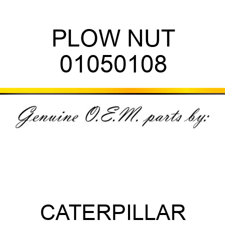 PLOW NUT 01050108