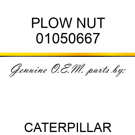 PLOW NUT 01050667