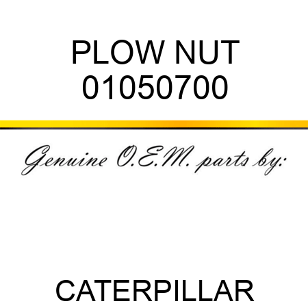 PLOW NUT 01050700